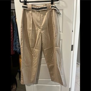 New Sandro wide leg with zipper and belt size 40